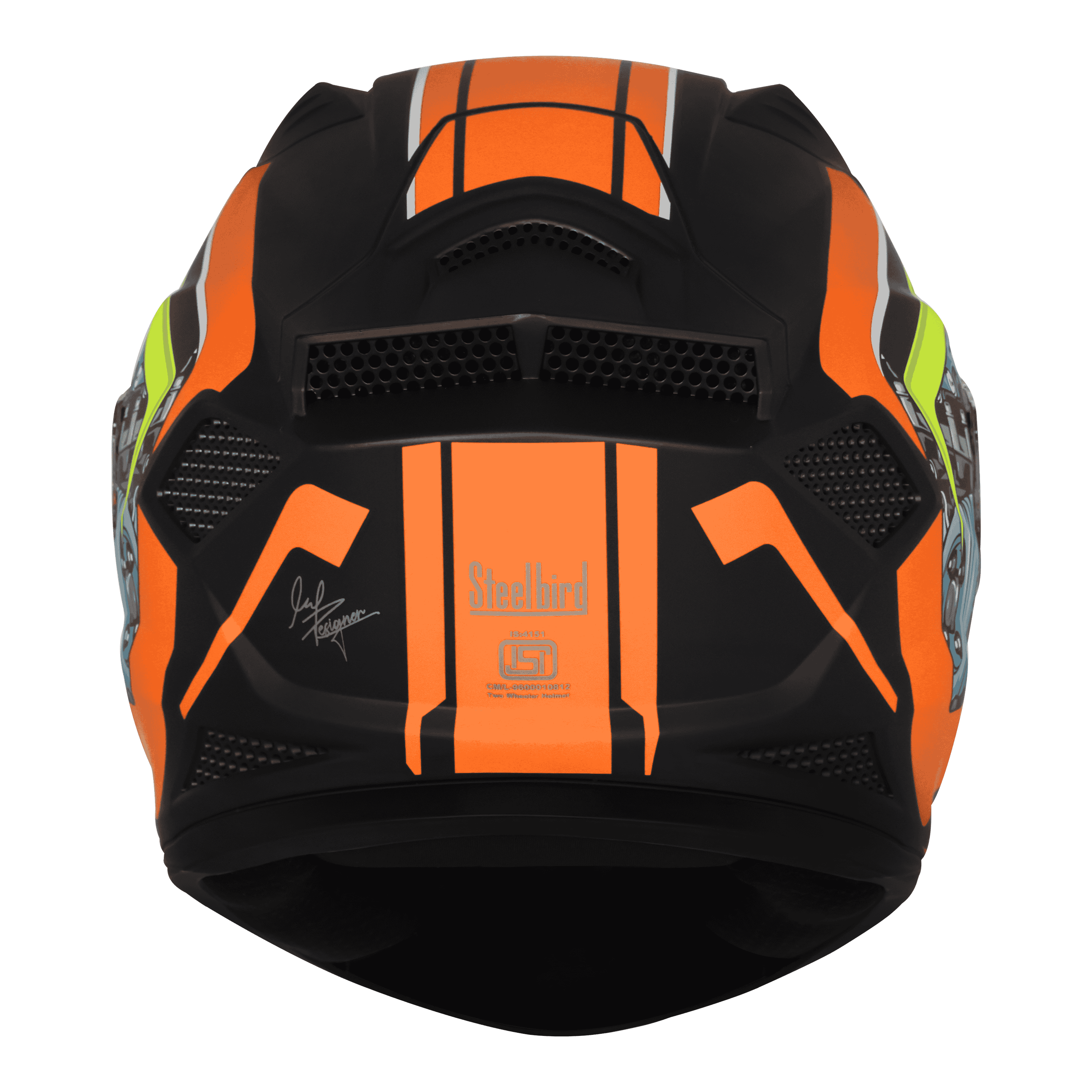SBH-25 SV SHARP SPIKY MAT BLACK WITH ORANGE